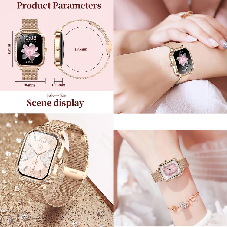 QS01 Smartwatch da 1,75 pollici, supporta il monitoraggio della frequenza cardiaca, della pressione sanguigna e dell'ossigeno nel sangue.