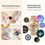 Smartwatch QS36 da 1,43 pollici, supporta il monitoraggio della frequenza cardiaca, della pressione sanguigna, dell'ossigeno nel sangue e del ciclo fisiologico femminile.