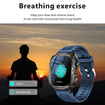 Smartwatch QX12 da 1,96 pollici con display IPS, certificazione IP68, ideale per sport all'aria aperta e dotato di torcia.