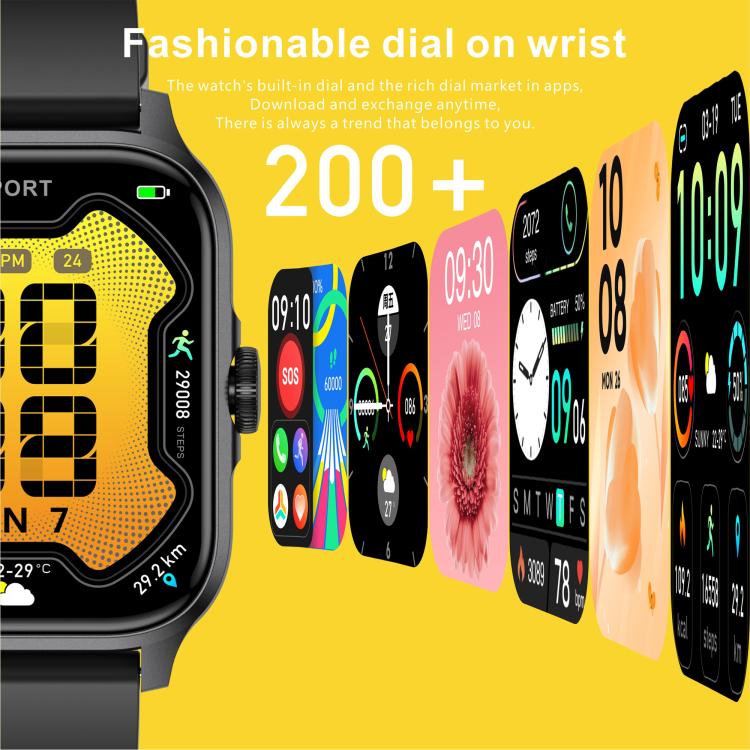 Orologio sportivo intelligente QX15 con display TFT da 1,85 pollici e cardiofrequenzimetro integrato.
