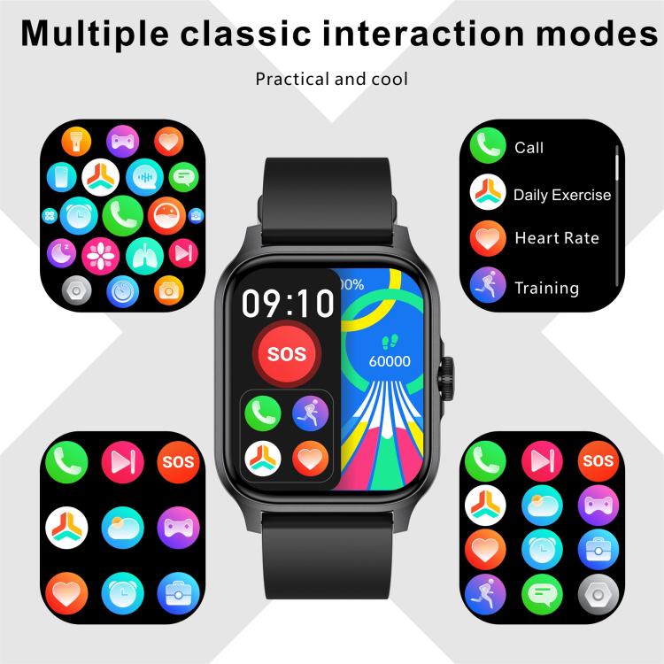 Orologio sportivo intelligente QX15 con display TFT da 1,85 pollici e cardiofrequenzimetro integrato.