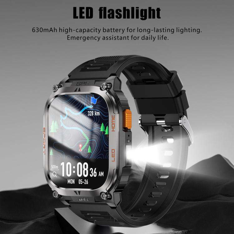 Smartwatch sportivo GPS QX18 con display da 2,01 pollici e cardiofrequenzimetro integrato, ideale per attività all'aperto.