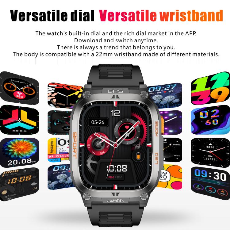 Smartwatch sportivo GPS QX18 con display da 2,01 pollici e cardiofrequenzimetro integrato, ideale per attività all'aperto.