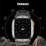 Smartwatch sportivo GPS QX18 con display da 2,01 pollici e cardiofrequenzimetro integrato, ideale per attività all'aperto.