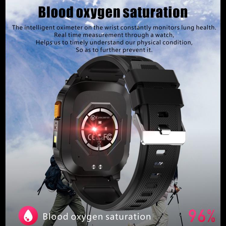 Smartwatch sportivo GPS QX18 con display da 2,01 pollici e cardiofrequenzimetro integrato, ideale per attività all'aperto.
