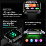 Smartwatch sportivo T15 con display TFT da 1,83 pollici, certificazione IP67 e monitoraggio della salute integrato.