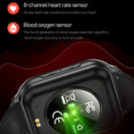 Smartwatch sportivo T15 con display TFT da 1,83 pollici, certificazione IP67 e monitoraggio della salute integrato.