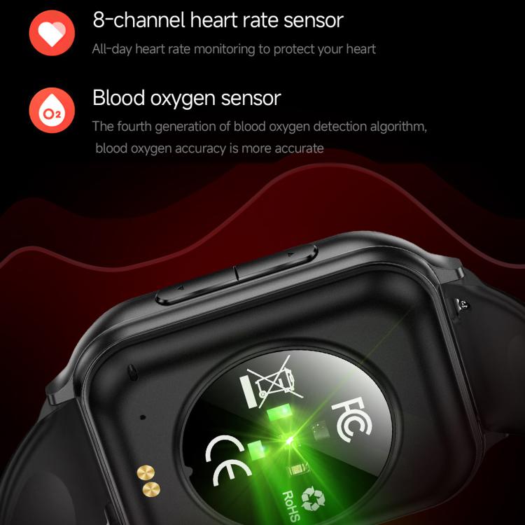 Smartwatch sportivo T15 con display TFT da 1,83 pollici, certificazione IP67 e monitoraggio della salute integrato.