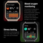 Smartwatch sportivo T15 con display TFT da 1,83 pollici, certificazione IP67 e monitoraggio della salute integrato.