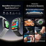 Smartwatch QS66 da 1,83 pollici, supporta chiamate Bluetooth, monitoraggio della frequenza cardiaca e dell'ossigeno nel sangue.