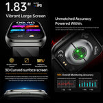 Smartwatch QS66 da 1,83 pollici, supporta chiamate Bluetooth, monitoraggio della frequenza cardiaca e dell'ossigeno nel sangue.