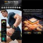 Smartwatch QS66 da 1,83 pollici, supporta chiamate Bluetooth, monitoraggio della frequenza cardiaca e dell'ossigeno nel sangue.