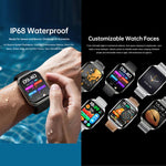 Smartwatch QS66 da 1,83 pollici, supporta chiamate Bluetooth, monitoraggio della frequenza cardiaca e dell'ossigeno nel sangue.