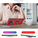 Custodia protettiva antiurto in TPU + PC con supporto girevole a 360 gradi, For LG Aristo 2, For LG Aristo 5, For Xiaomi Redmi K20, For LG K30, For LG K40, For LG K50 & Q60