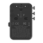 Caricabatterie da viaggio universale GaN MOMAX UA30 1-World 2+ da 70 W con doppia alimentazione CA e cavo retrattile., UA30D, UA30L