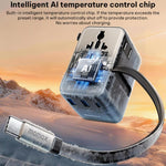 Caricabatterie da viaggio universale GaN MOMAX UA30 1-World 2+ da 70 W con doppia alimentazione CA e cavo retrattile., UA30D, UA30L