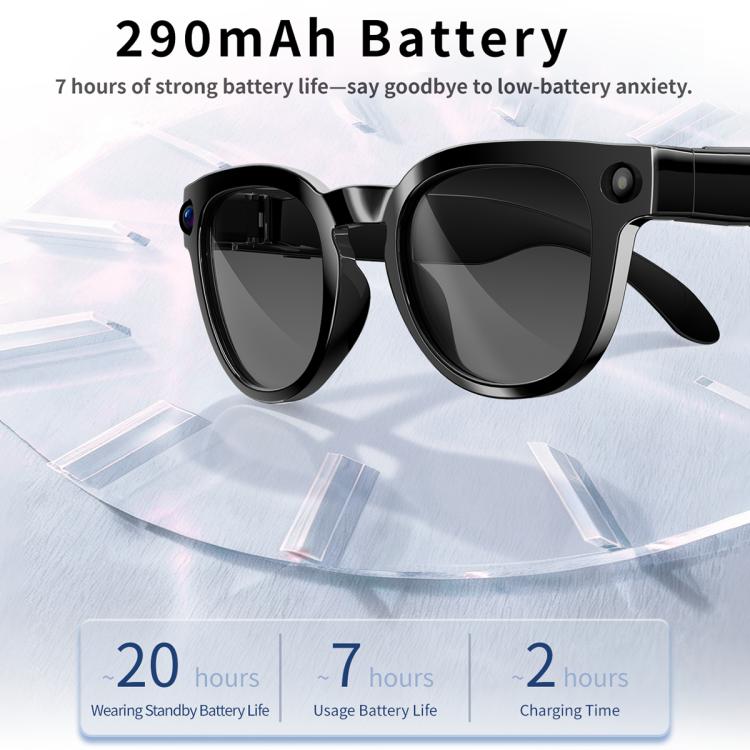 Occhiali intelligenti MT3 da 8 MP con intelligenza artificiale, Wi-Fi, controllo touch e chiamate Bluetooth.