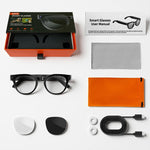 Occhiali intelligenti MT3 da 8 MP con intelligenza artificiale, Wi-Fi, controllo touch e chiamate Bluetooth.