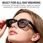 Occhiali intelligenti MT3 da 8 MP con intelligenza artificiale, Wi-Fi, controllo touch e chiamate Bluetooth.