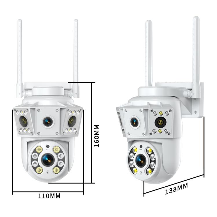 Telecamera di sorveglianza K30 1080P con 3 schermi, K30