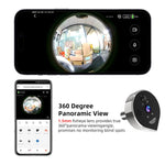 Videocitofono wireless WiFi RH-PD7 con schermo HD da 4,3 pollici, spioncino panoramico a 360 gradi e connessione Wi-Fi a 2,4 GHz., RH-PD7