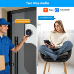 Videocitofono wireless WiFi RH-PD7 con schermo HD da 4,3 pollici, spioncino panoramico a 360 gradi e connessione Wi-Fi a 2,4 GHz., RH-PD7