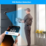 Videocitofono wireless WiFi RH-PD7 con schermo HD da 4,3 pollici, spioncino panoramico a 360 gradi e connessione Wi-Fi a 2,4 GHz., RH-PD7
