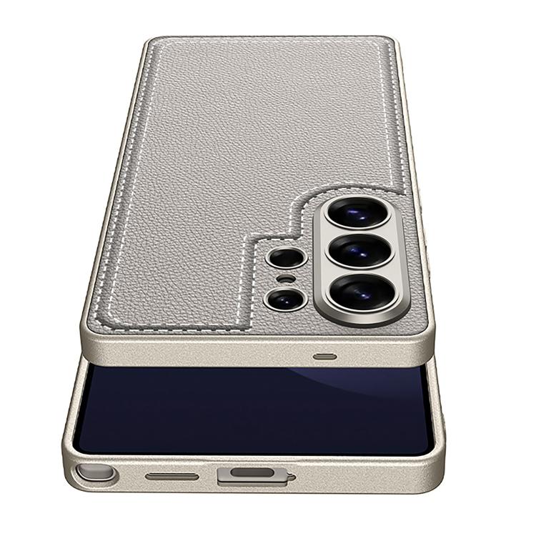 Custodia per telefono GKK con finitura effetto pelle metallizzata e cuciture a vista., For Samsung Galaxy S26 Ultra 5G