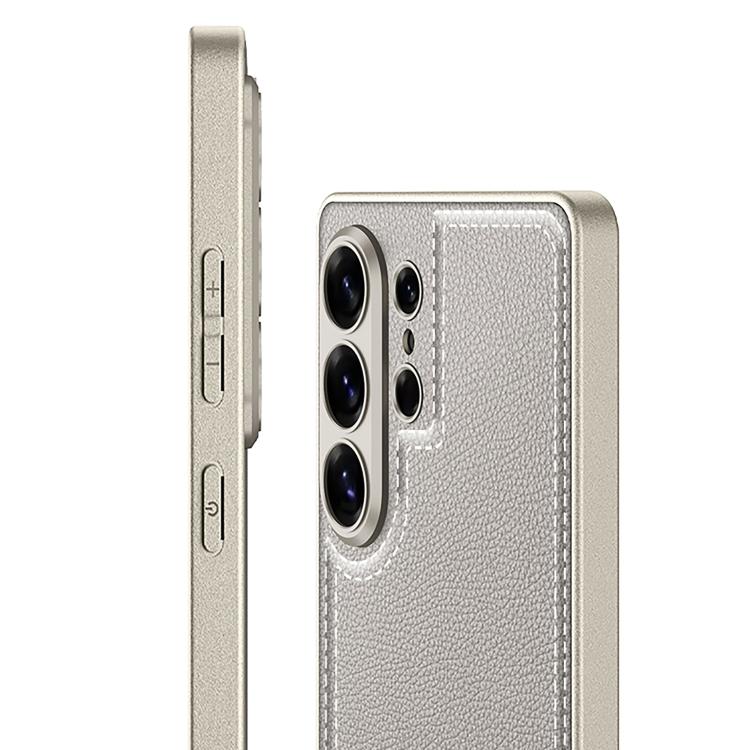 Custodia per telefono GKK con finitura effetto pelle metallizzata e cuciture a vista., For Samsung Galaxy S26 Ultra 5G