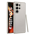 Custodia per telefono GKK con finitura effetto pelle metallizzata e cuciture a vista., For Samsung Galaxy S26 Ultra 5G