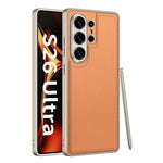 Custodia per telefono GKK con finitura effetto pelle metallizzata e cuciture a vista., For Samsung Galaxy S26 Ultra 5G