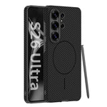 Custodia per telefono GKK Four Curves in ecopelle con anello magnetico sottile e copertura completa, For Samsung Galaxy S26 Ultra 5G