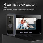 Videocitofono intelligente Tuya RH-TPD10-W con schermo IPS da 4 pollici, audio bidirezionale e Wi-Fi.