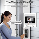 Videocitofono intelligente Tuya RH-TPD10-W con schermo IPS da 4 pollici, audio bidirezionale e Wi-Fi.