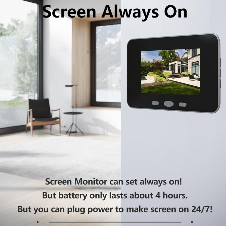 Videocitofono intelligente Tuya RH-TPD10-W con schermo IPS da 4 pollici, audio bidirezionale e Wi-Fi.