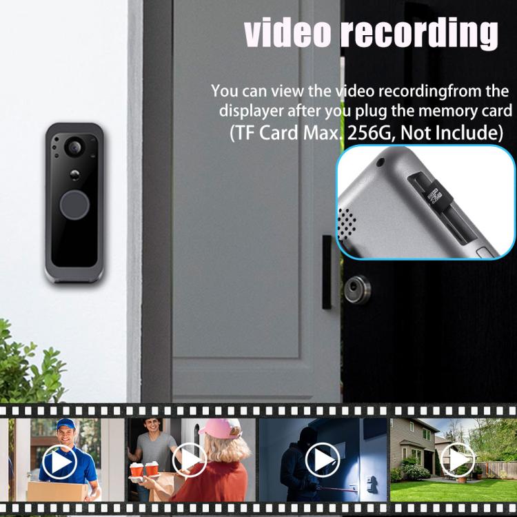 Videocitofono intelligente Tuya RH-TPD10-W con schermo IPS da 4 pollici, audio bidirezionale e Wi-Fi.