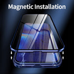 Custodia magnetica in vetro temperato per iPhone 12 e 12 Pro Max