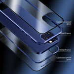 Custodia magnetica in vetro temperato per iPhone 12 e 12 Pro Max