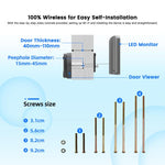 Videocitofono WiFi RH-PD8-I con schermo HD da 4,3 pollici, visione notturna senza punti rossi., RH-PD8-I