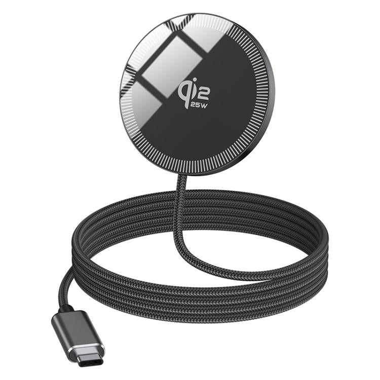 Caricabatterie wireless magnetico portatile QI2 da 25 W con interfaccia USB-C/Type-C.