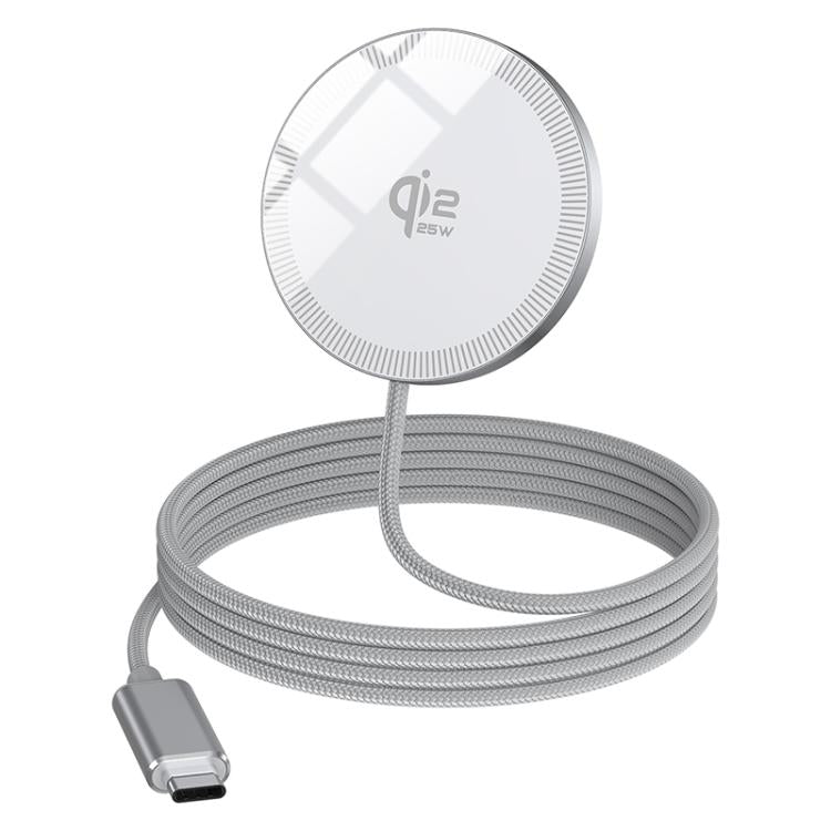 Caricabatterie wireless magnetico portatile QI2 da 25 W con interfaccia USB-C/Type-C.