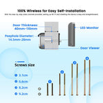 Videocitofono intelligente WiFi RH-PD10-I con schermo HD da 4,3 pollici e rilevamento di movimento., RH-PD10-I