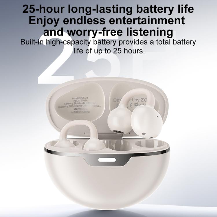 Auricolari wireless Bluetooth ZGA GS28 con clip auricolare e indicatore luminoso., GS28