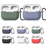 Set 3 in 1: custodia protettiva in silicone per auricolari, gancio e cordino anti-smarrimento., For AirPods Pro 3