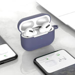Set 3 in 1: custodia protettiva in silicone per auricolari, gancio e cordino anti-smarrimento., For AirPods Pro 3