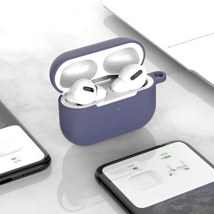 Set 3 in 1: custodia protettiva in silicone per auricolari, gancio e cordino anti-smarrimento., For AirPods Pro 3