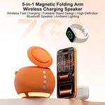 Altoparlante Bluetooth multifunzione ZGA WX08 da 15 W con caricabatterie wireless per telefono e orologio., WX08