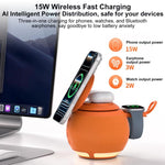 Altoparlante Bluetooth multifunzione ZGA WX08 da 15 W con caricabatterie wireless per telefono e orologio., WX08