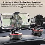 Supporto per telefono da auto K33 con rotazione a 360 gradi, ventosa magnetica e morsetto, doppio utilizzo., K33