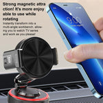 Supporto per telefono da auto K33 con rotazione a 360 gradi, ventosa magnetica e morsetto, doppio utilizzo., K33